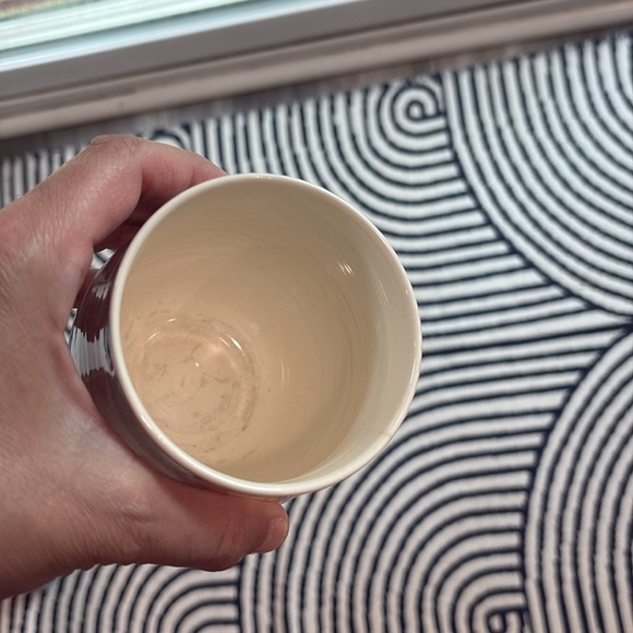 ANTHROPOLOGIE Homegrown Green Floral Initial O Monogram Coffee Mug Tea Cup - Picture 7 of 7